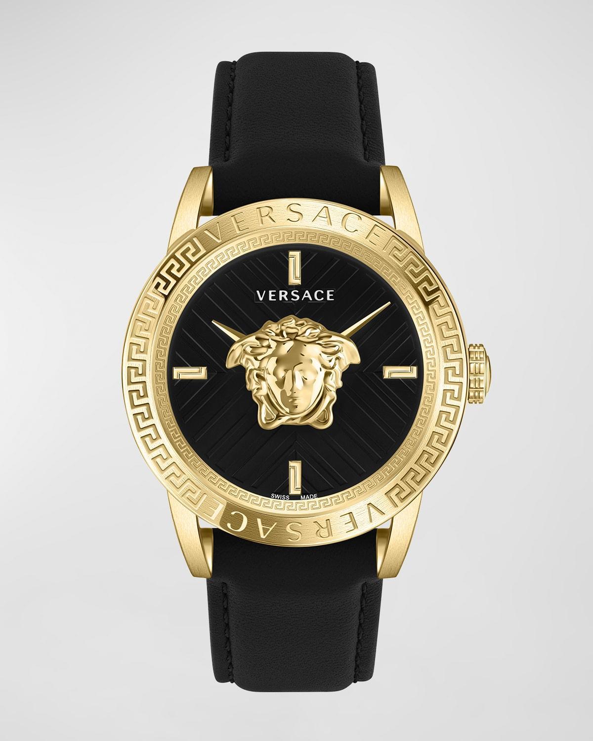 Versace Mens V-Code Quartz Analog Gold Stainless Steel Bracelet Watch Product Image