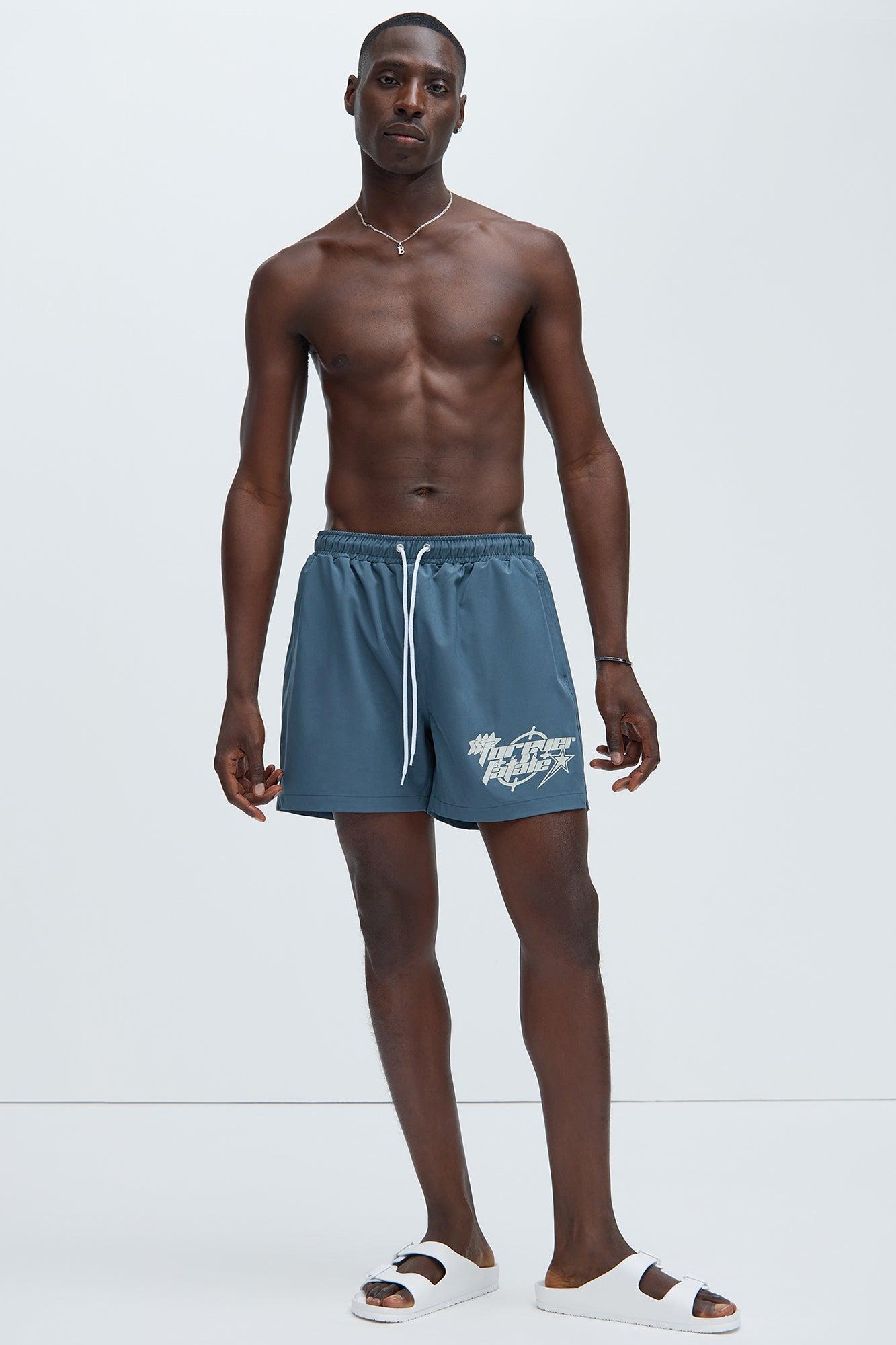 Forever Fatale Swim Trunks - Blue Product Image