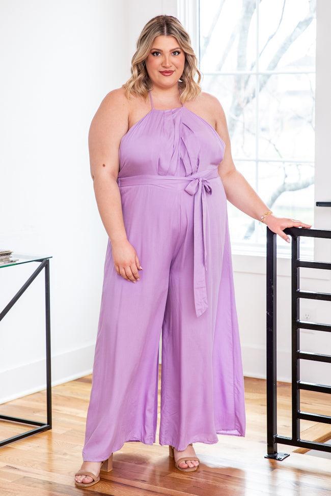 Cater To You Lavender Halter Jumpsuit FINAL SALE Product Image