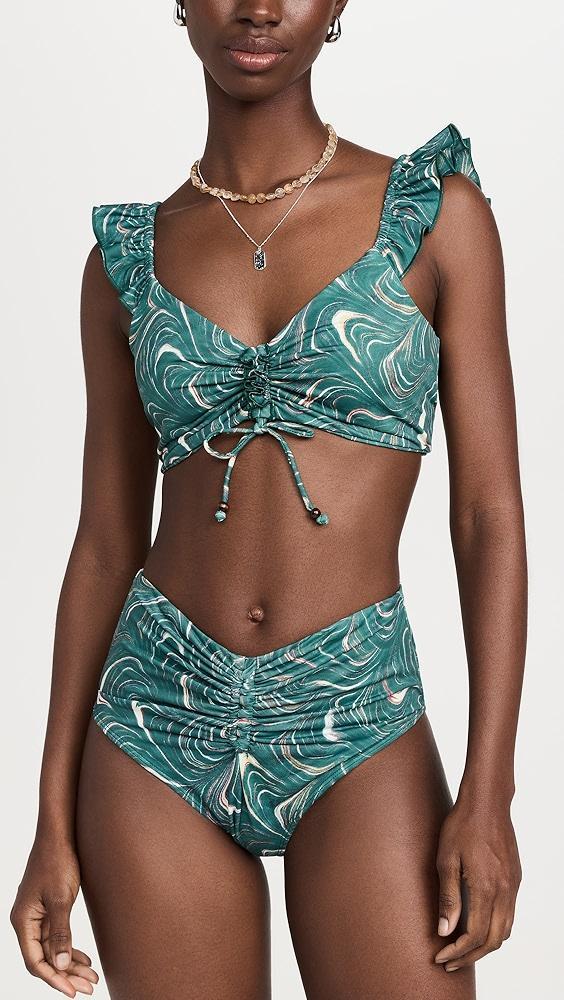 Sea Amara Marble Print Bikini Bottoms | Shopbop Product Image