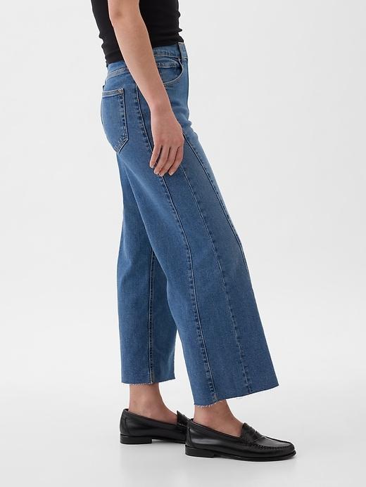 High Rise Stride Wide-Leg Ankle Jeans Product Image