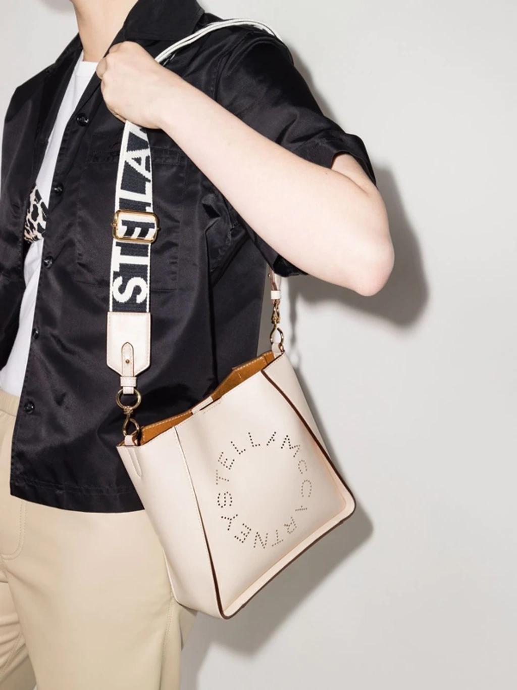 Mini Stella Logo Shoulder Bag In White Product Image