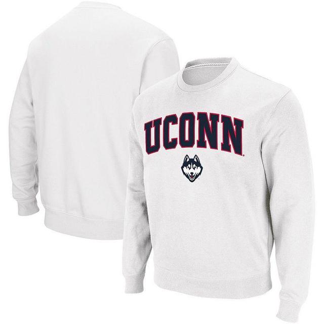 Mens Colosseum UConn Huskies Arch & Logo Crew Neck Sweatshirt Product Image