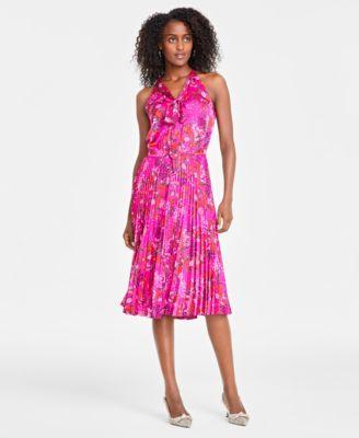 On 34th Womens Floral Halter Dress Slingback Pumps Created For Macys Product Image