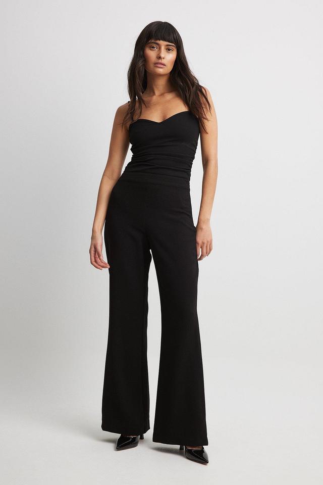 Structured Flared High Waist Suit Pants Product Image