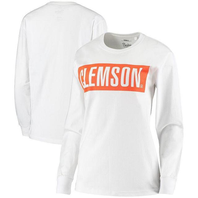 Womens Pressbox Clemson Tigers Big Block out Long Sleeve T-Shirt Product Image