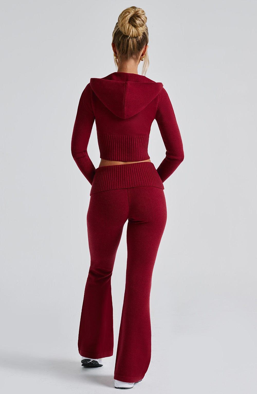 Portia Knit Hoodie - Red Product Image