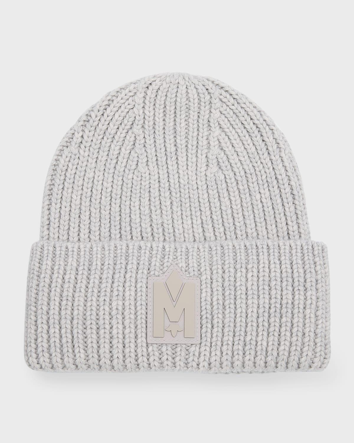 Mens M-Logo Patch Beanie Hat Product Image