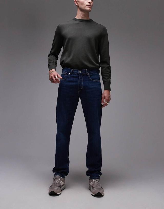 ARKET Park regular straight fit jeans in deep blue wash Product Image