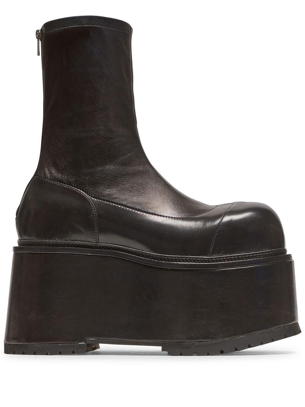 platform leather boots  product image