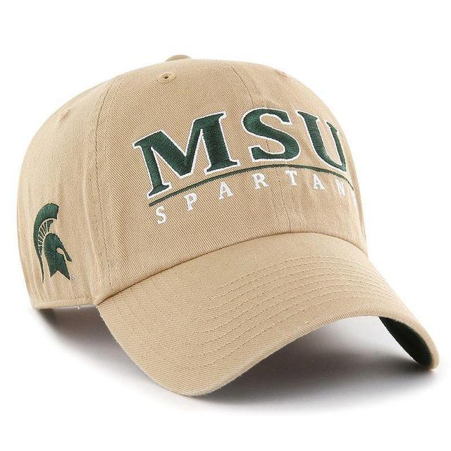 Mens 47 Khaki Michigan State Spartans District Clean Up Adjustable Hat Product Image