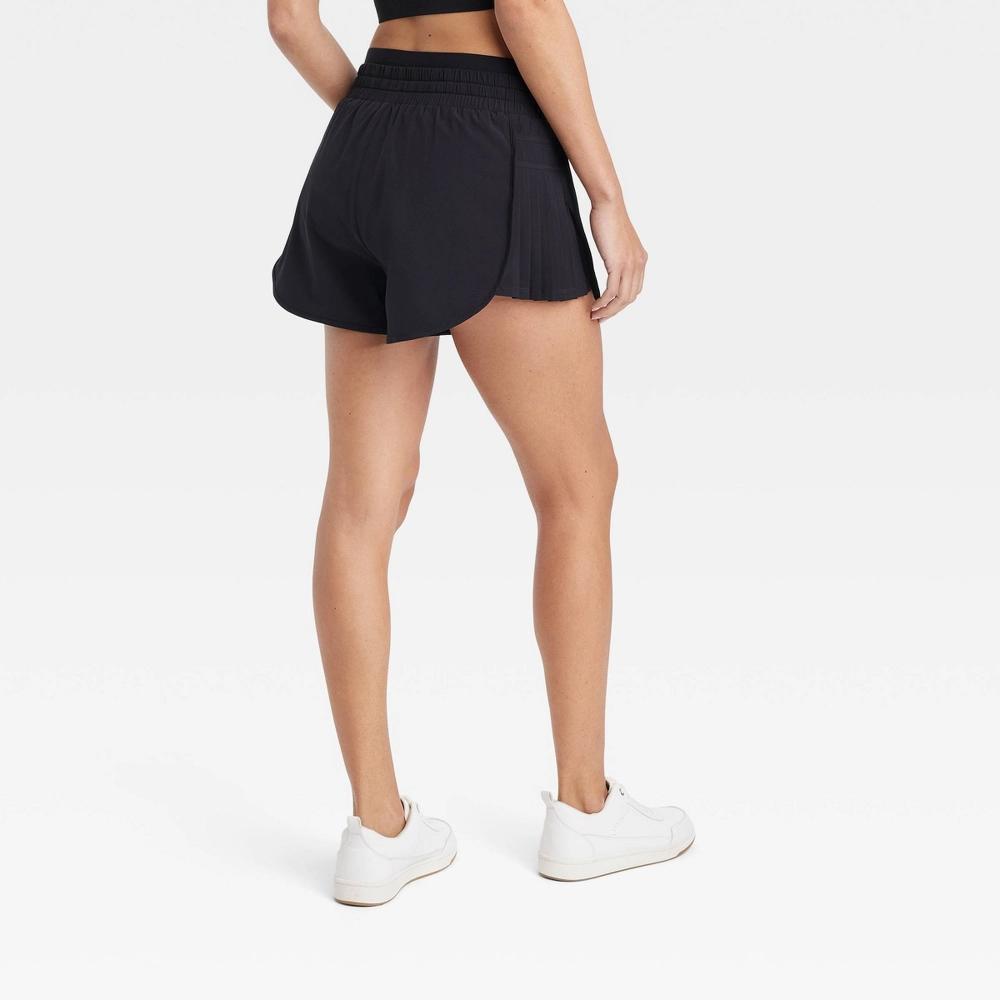 Womens High-Rise Pleated Side Shorts 2.5 - JoyLab Black XXL Product Image