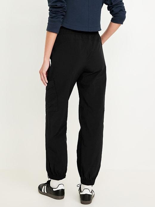 High-Waisted Ankle-Zip Cargo Joggers Product Image