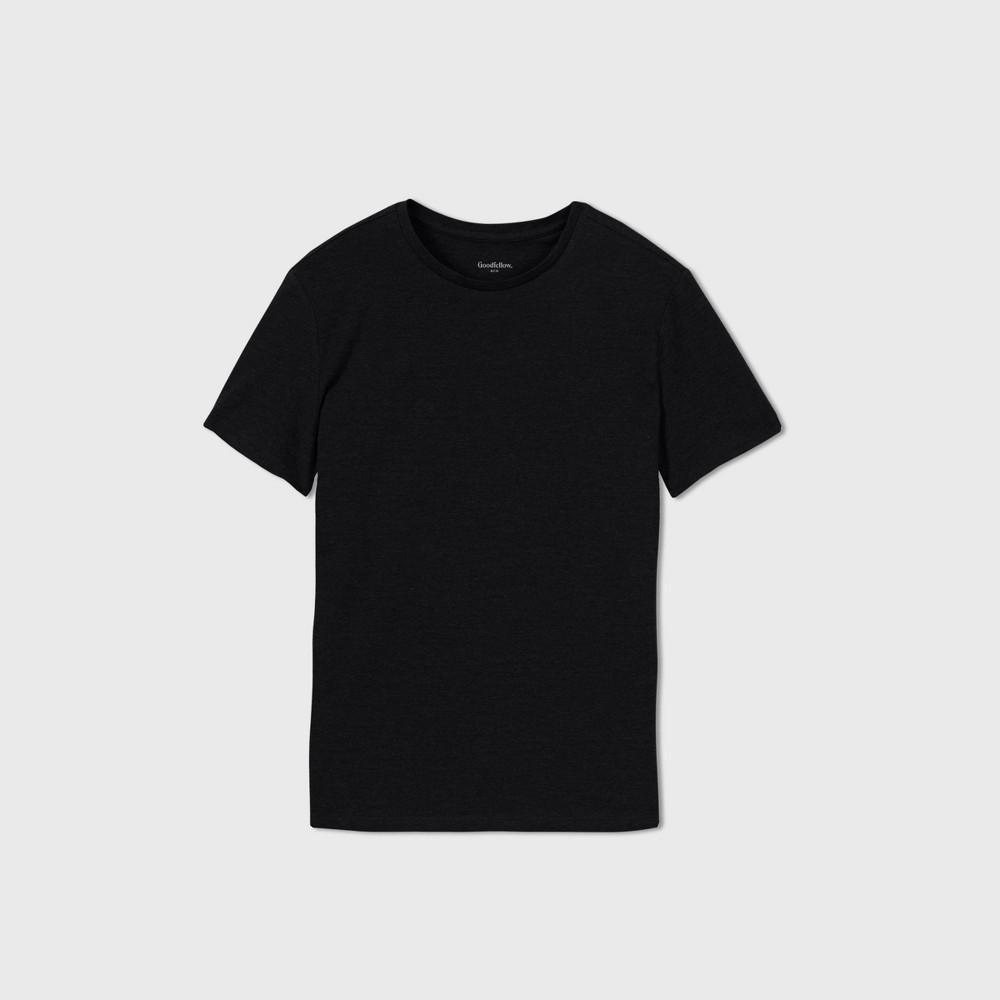 Mens Casual Fit Every Wear Short Sleeve T-Shirt - Goodfellow & Co Black M Product Image