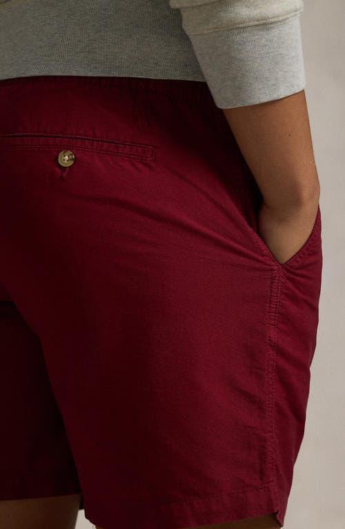 POLO RALPH LAUREN Classic Fit Flat Front Elastic Waist Chino Shorts In Red Carpet Product Image