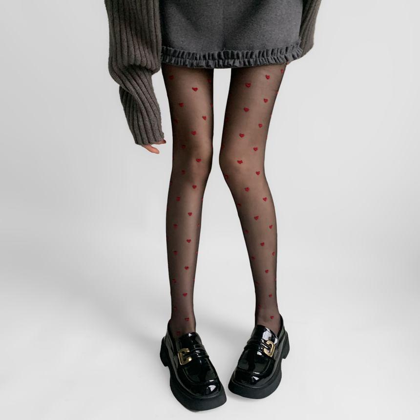 Heart Patterned Sheer Tights Product Image