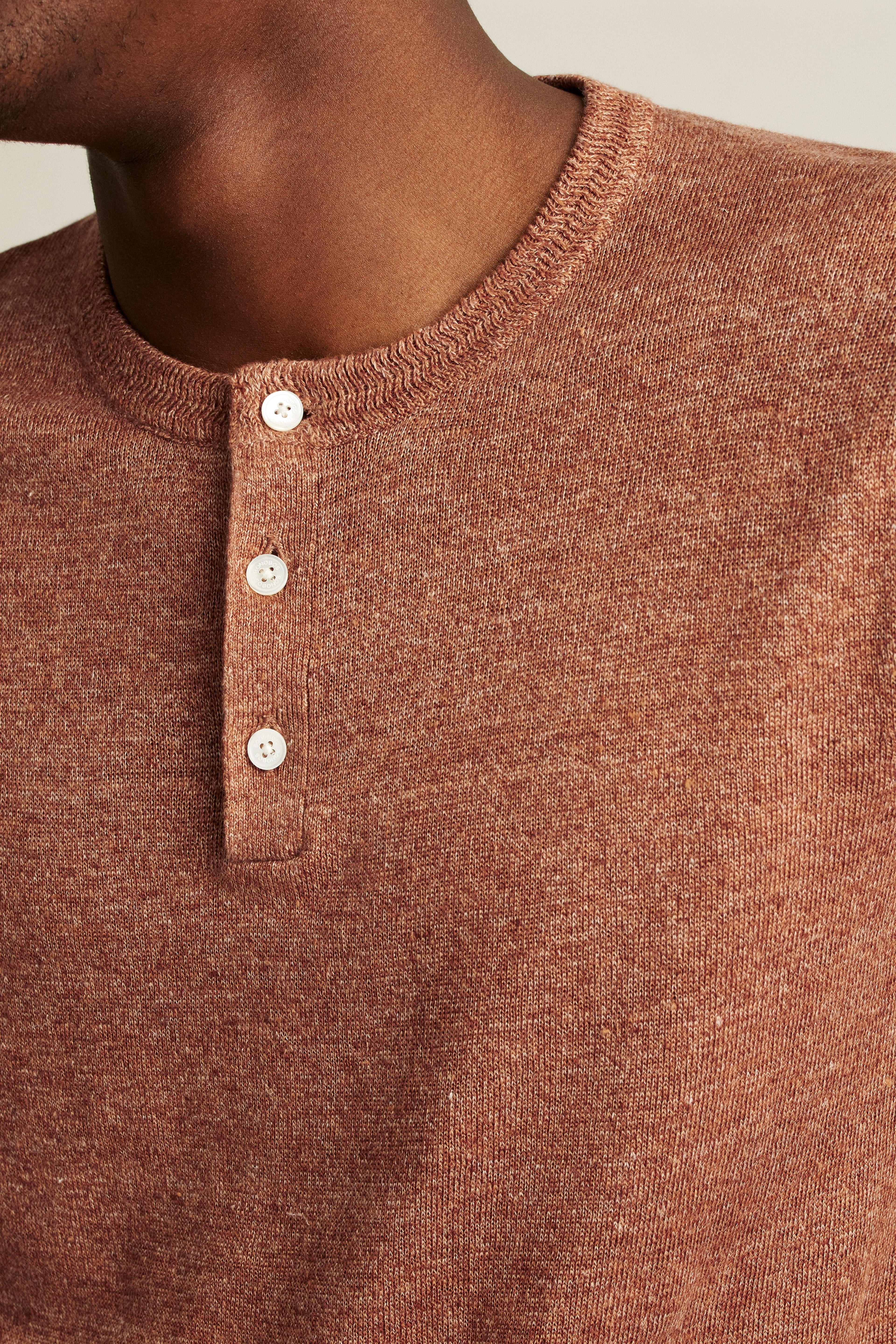 Italian Linen Henley Product Image