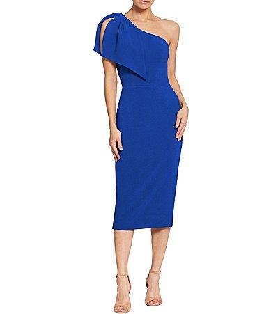 Dress the Population Tiffany One-Shoulder Midi Dress Product Image