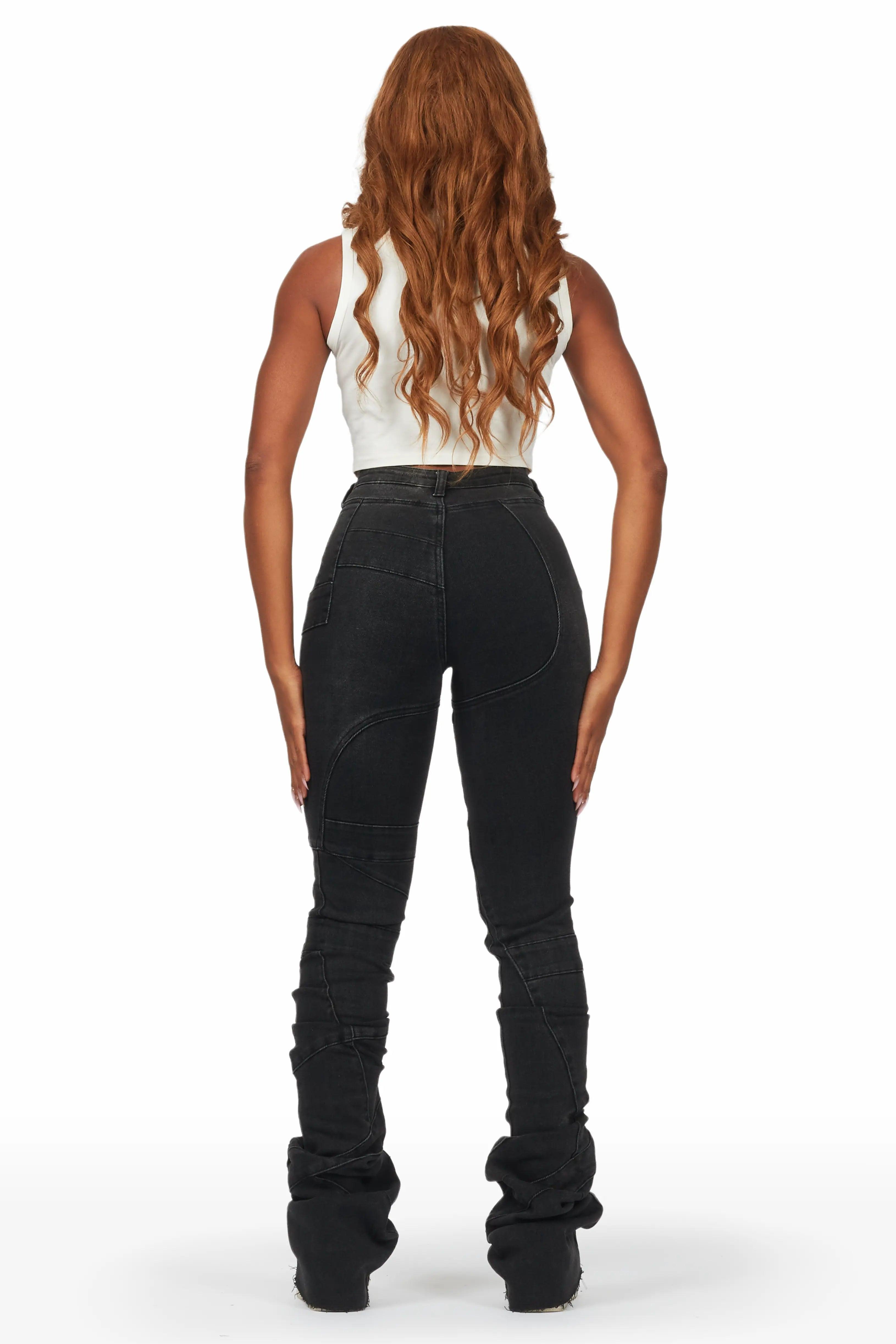 Wynter Black Super Stacked Jean Female Product Image