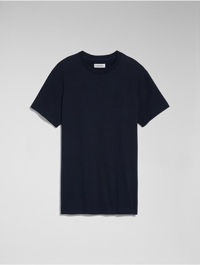 Calvin Klein Mens Smooth Cotton Monogram Logo T-Shirt - Black - S Product Image