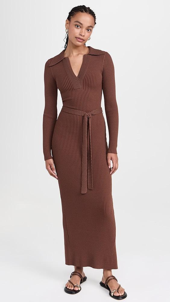 Moon River Long Sleeve Knit Midi Dress | Shopbop Product Image