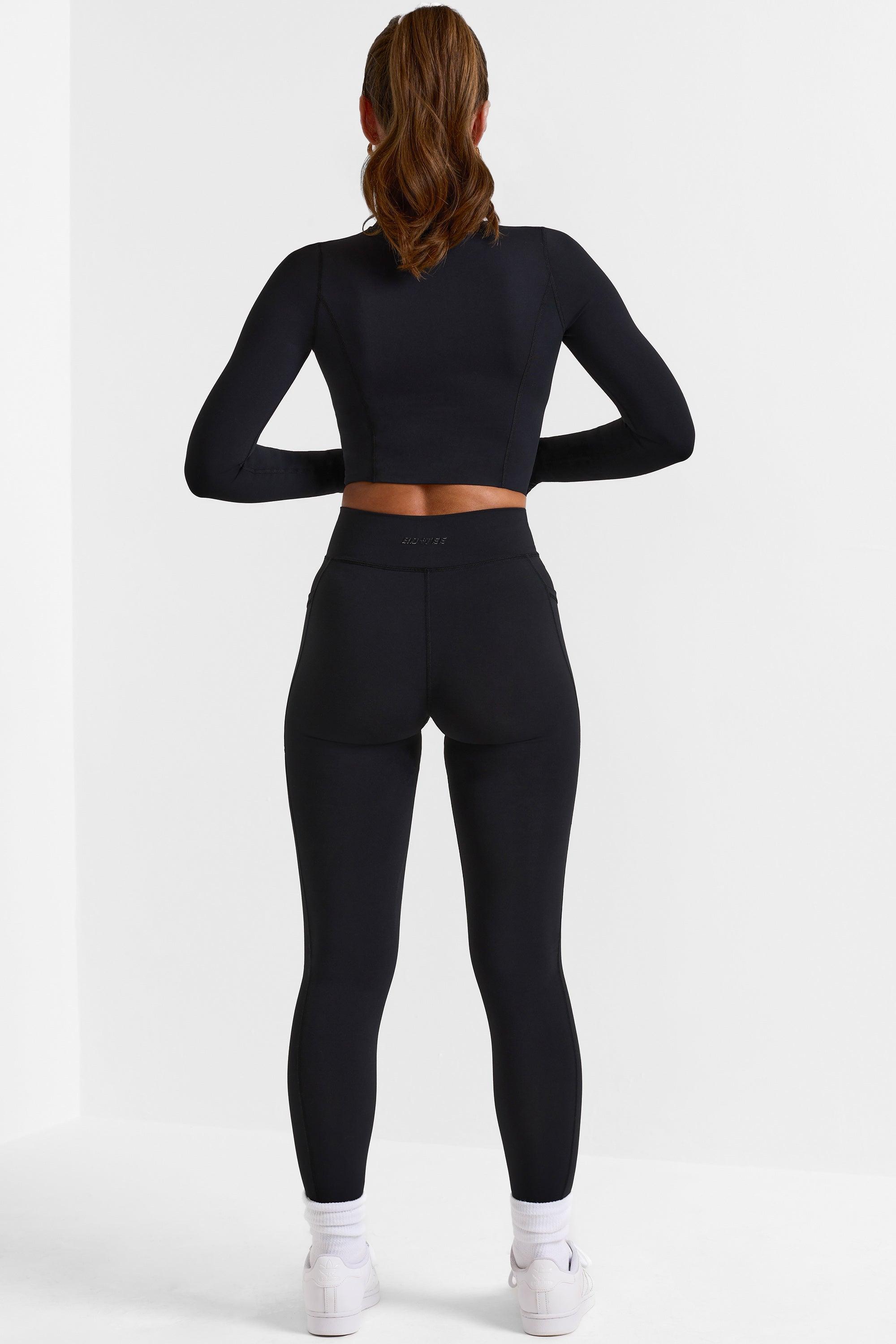 Full Length Leggings with Pockets in Black Product Image