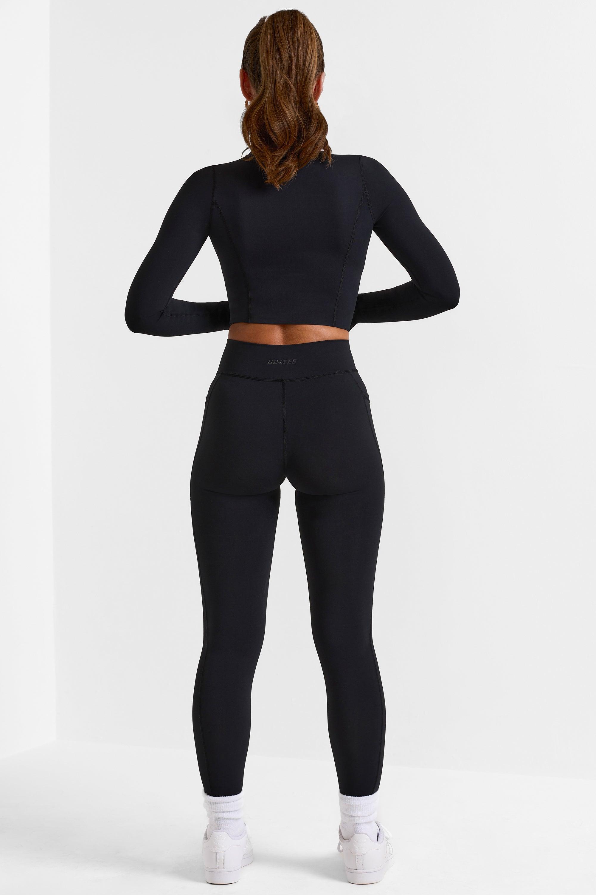 Full Length Leggings with Pockets in Black Product Image