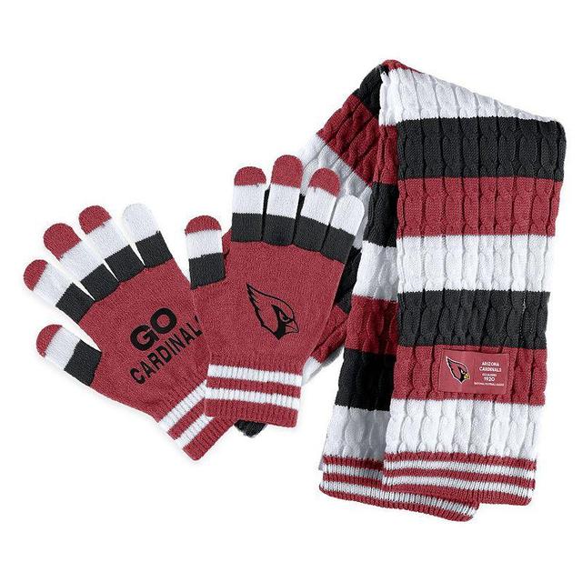 Womens WEAR by Erin Andrews Atlanta Falcons Striped Scarf & Gloves Set Product Image