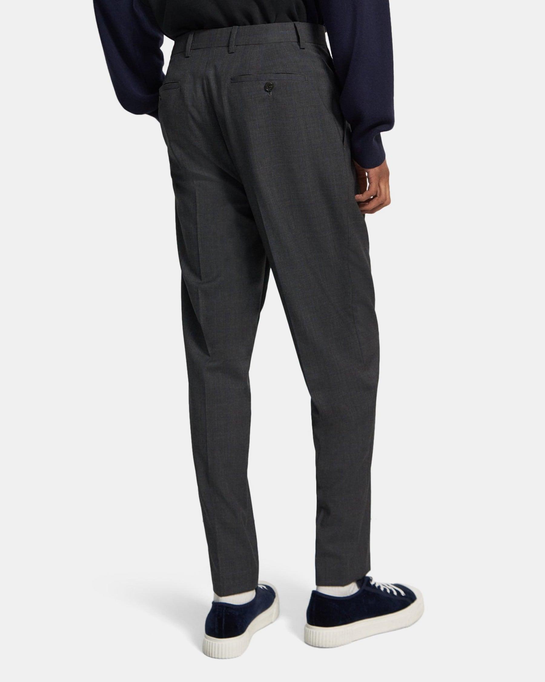 Wool Check Pleated Pant Product Image