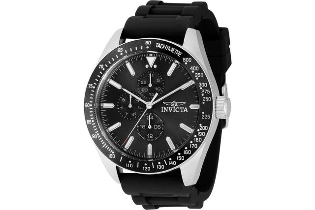 Invicta Mens 38402 Aviator Quartz Multifunction Black Dial Watch - Blue Product Image