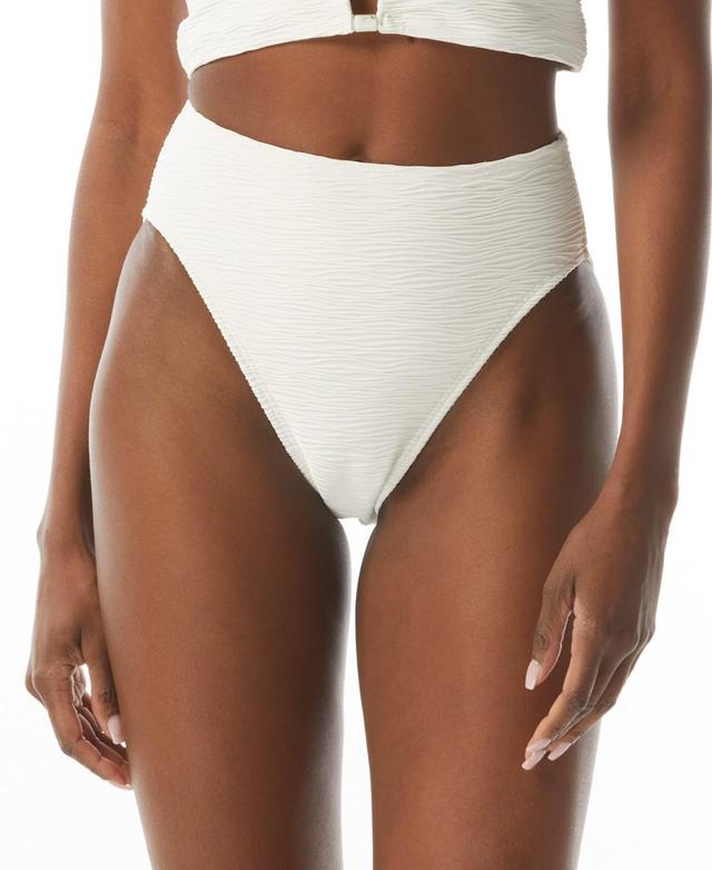 Carmen Marc Valvo Womens Textured Bandeau Bikini Crop Top Bottoms Product Image