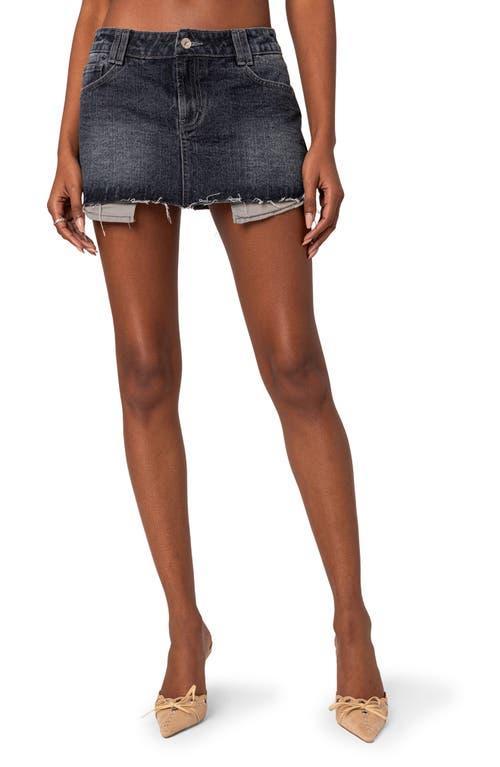 Womens Washed denim mini skirt Product Image