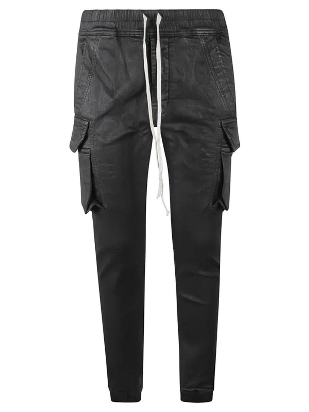 Black Mastodon Leather Cargo Pants In 09 Black Product Image