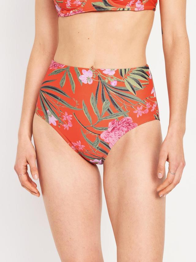 High-Waisted French-Cut Bikini Swim Bottoms Product Image