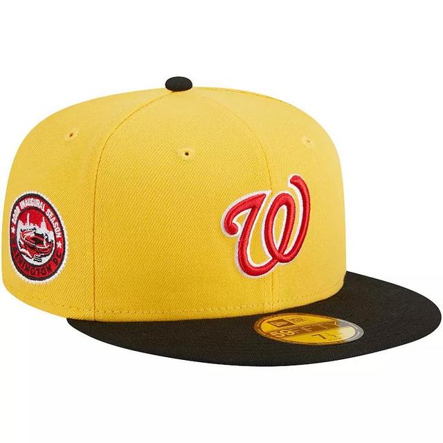 Mens New Era Yellow Washington Nationals Grilled 59FIFTY Fitted Hat - Yellow Product Image