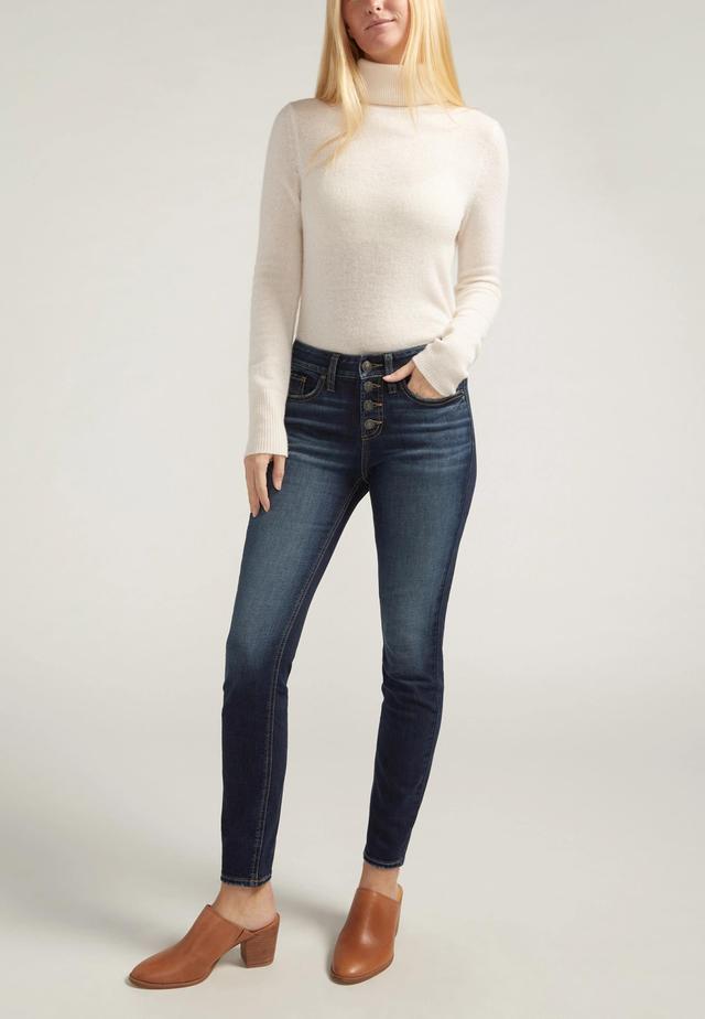 Silver Jeans Co.® Suki Curvy Mid Rise Button Fly Skinny Jean Product Image