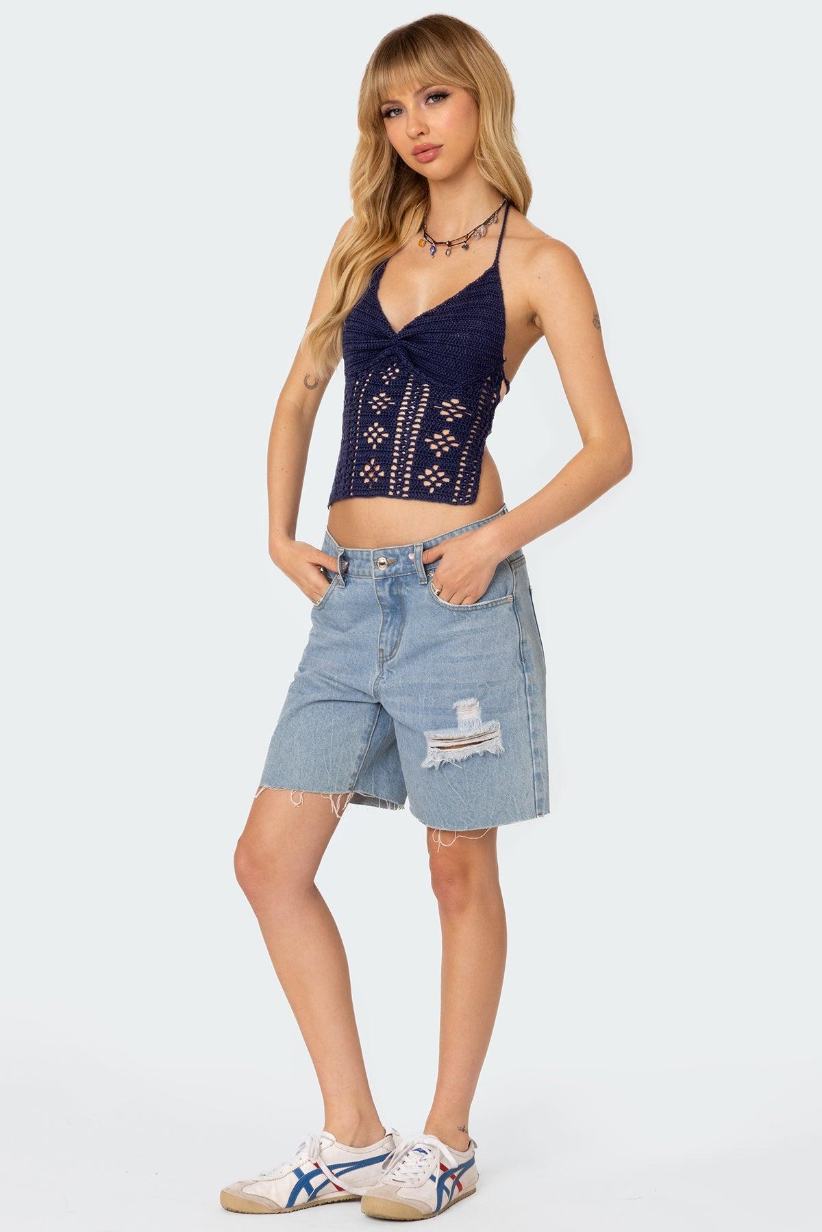 Jada Open Back Crochet Top Product Image