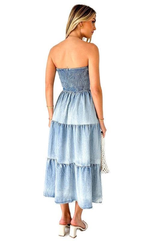 WOMEN DENIM FASHION DRESS Product Image