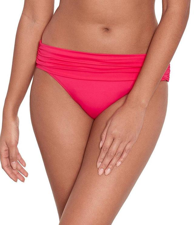 Lauren Ralph Lauren Beach Club Solids Shirred Band Hipster Swimsuit Bottom Product Image