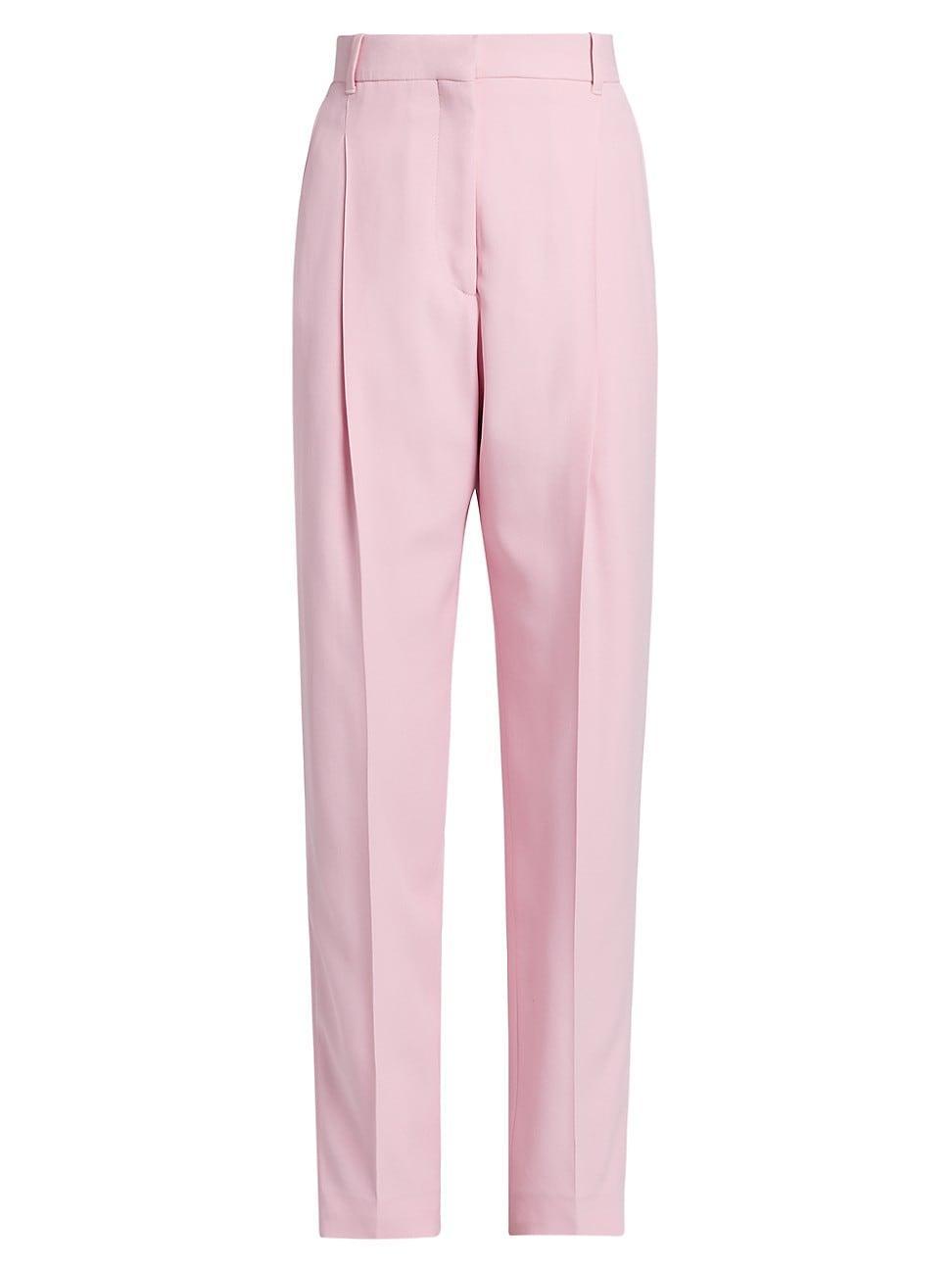 Womens Leaf Crepe Pleated Trousers Product Image