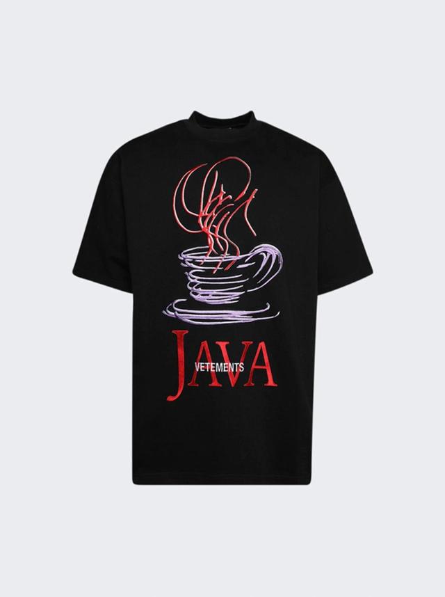 Java Logo-embroidered T-shirt In Black Product Image