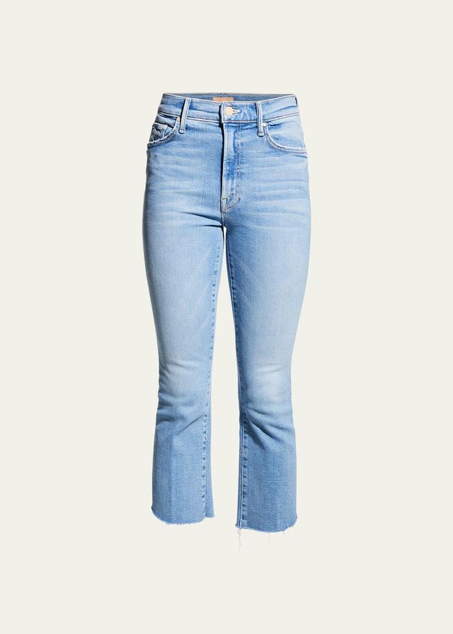 MOTHER The Insider High Waist Step Frayed Hem Crop Jeans Product Image