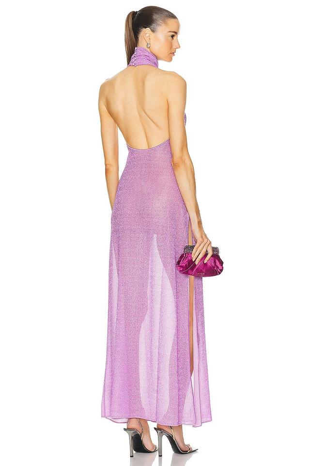 Oseree Lumire Turtleneck Dress in Purple Product Image