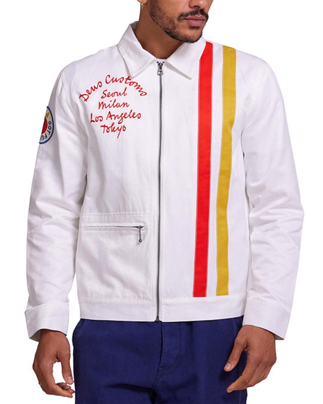 Chime Racing Jacket - Vintage White Product Image