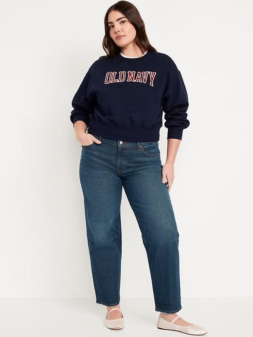 Mid-Rise Boyfriend Ankle Jeans Product Image