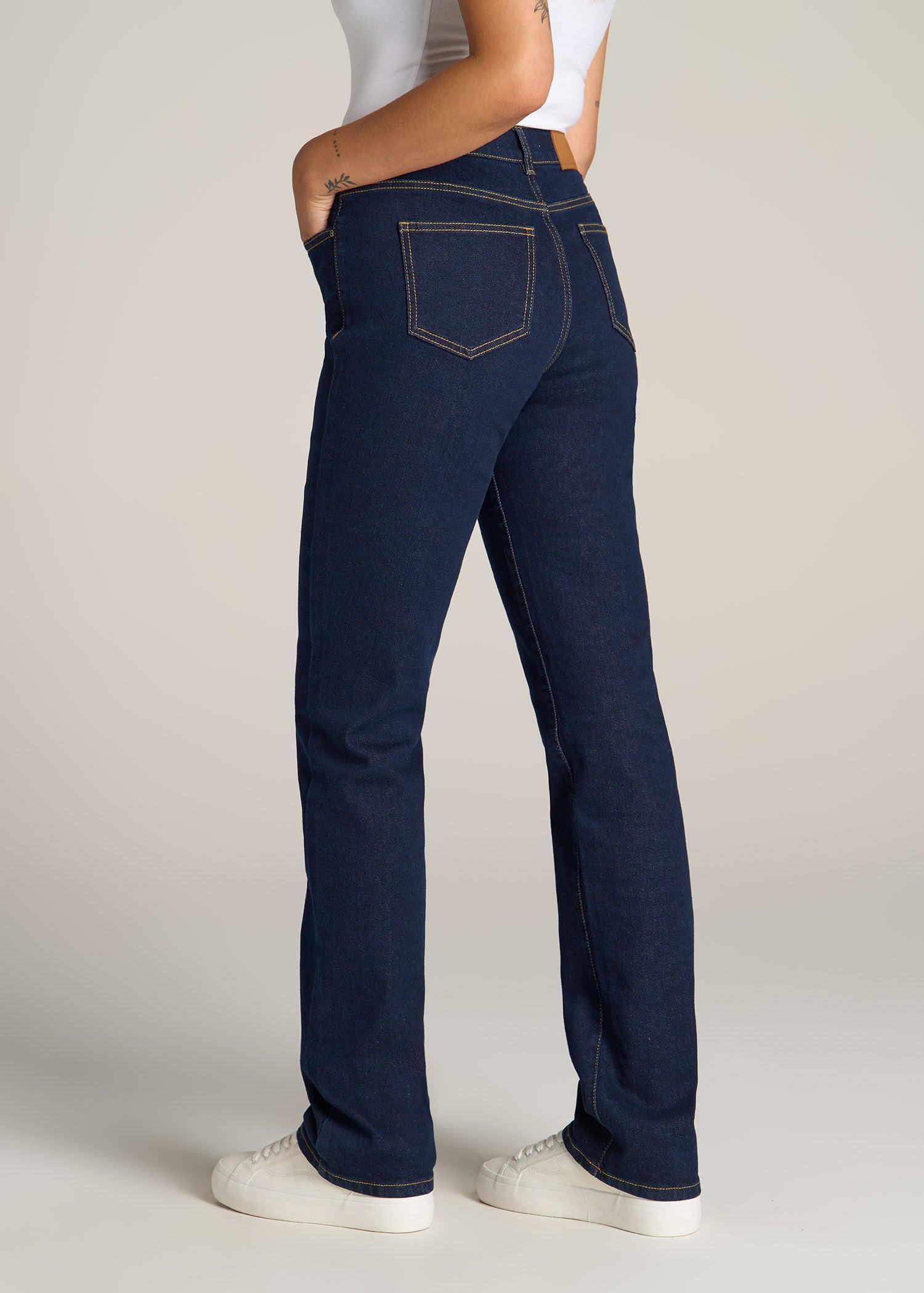 Harper High Rise Straight Stretch Tall Women's Jeans in Ink Blue Product Image