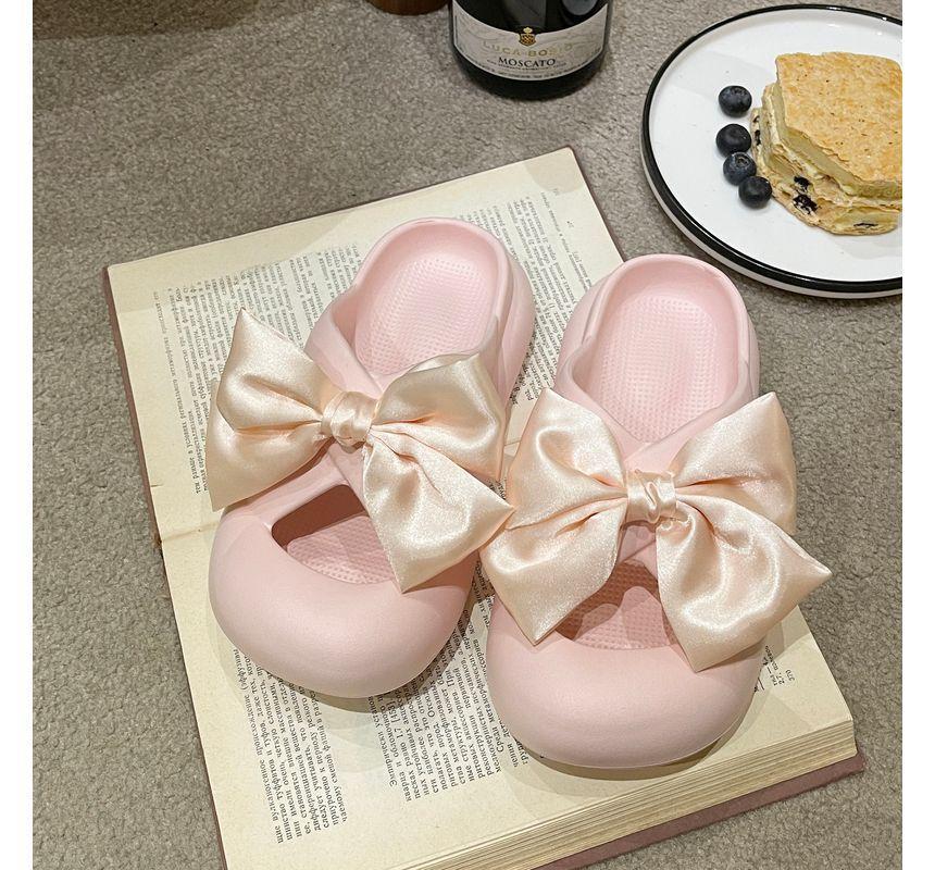 Bow Platform Slide Sandals Product Image