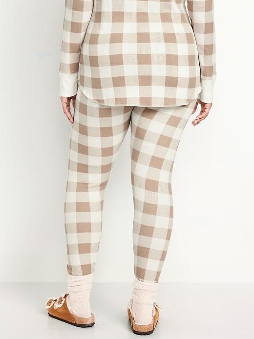 High-Waisted Waffle Pajama Leggings Product Image