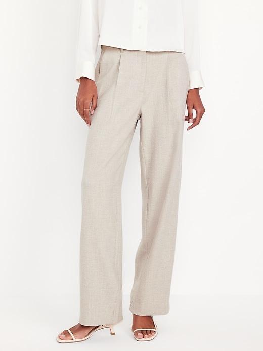 Extra High-Waisted Taylor Wide-Leg Trouser Pants Product Image