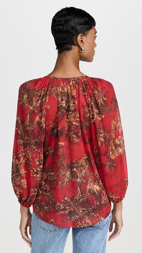 L'AGENCE Teagan Dolman Sleeve Blouse | Shopbop Product Image